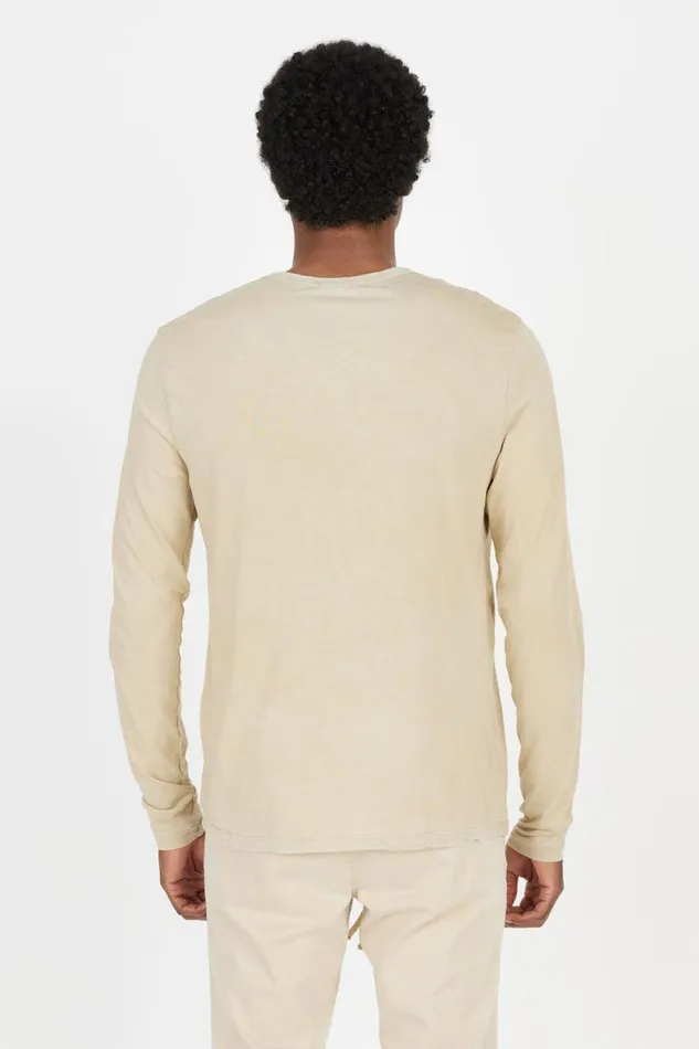 COTTON CITIZEN SHIRTS Classic Crew Long Sleeve Shirt Vintage Cashew 8211 Men
