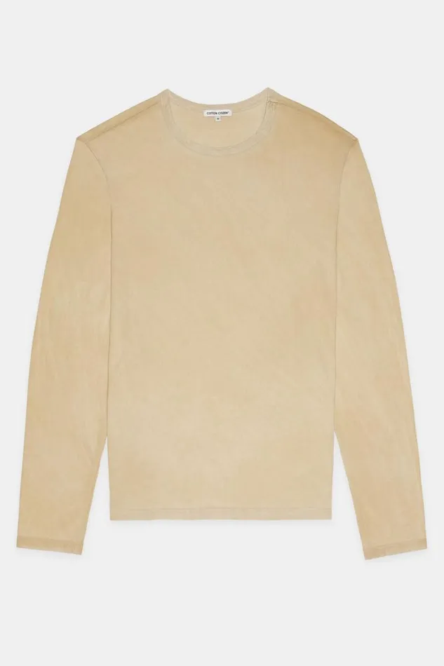 COTTON CITIZEN SHIRTS Classic Crew Long Sleeve Shirt Vintage Cashew 8211 Men