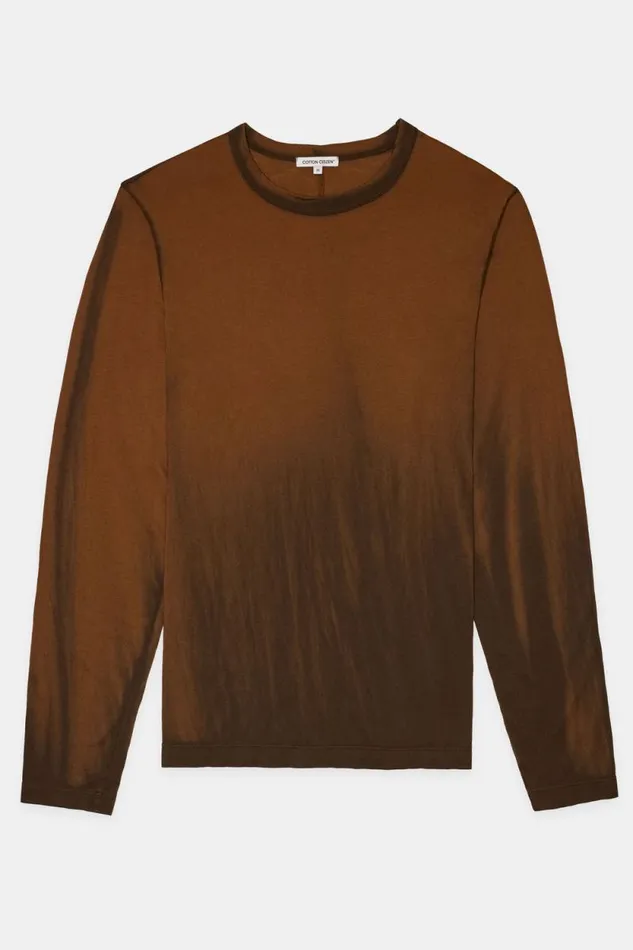 COTTON CITIZEN SHIRTS Prince Long Sleeve Shirt Chestnut Cast 8211 Men