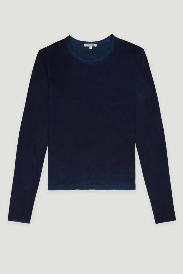 COTTON CITIZEN SHIRTS Standard Long Sleeve Shirt Vintage Navy 8211 Women