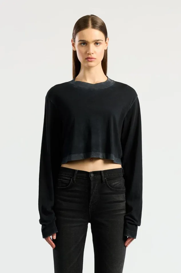 COTTON CITIZEN SHIRTS Tokyo Crop Shirt Vintage Black 8211 Women