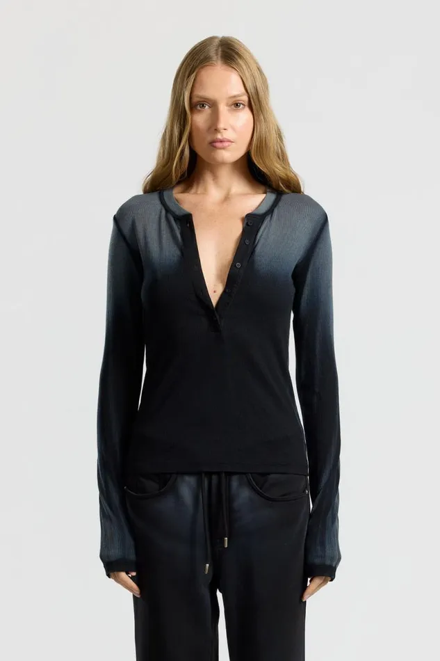 COTTON CITIZEN SHIRTS Verona Henley Black Cast 8211 Women