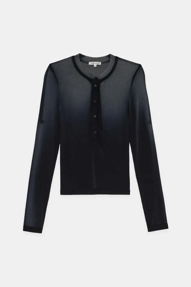 COTTON CITIZEN SHIRTS Verona Henley Black Cast 8211 Women