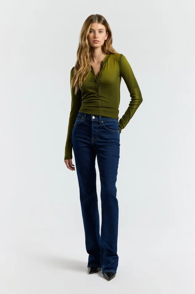 COTTON CITIZEN SHIRTS Verona Henley Pine Cast 8211 Women