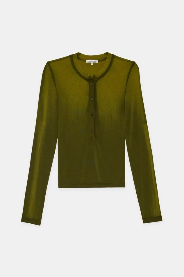 COTTON CITIZEN SHIRTS Verona Henley Pine Cast 8211 Women