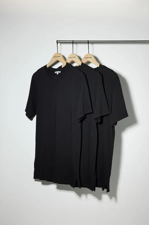 COTTON CITIZEN TEES Presley Tee 3Pack Jet Black 8211 Men
