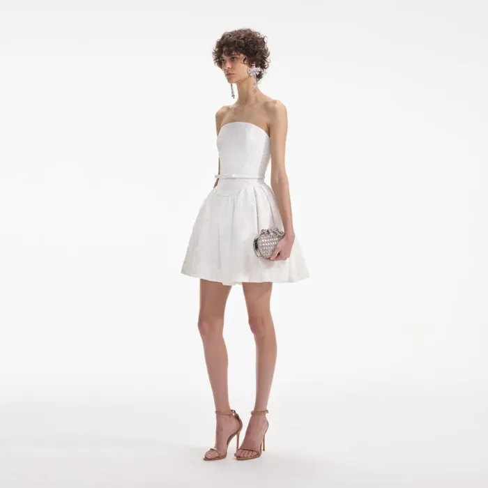 Cream Lace Bandeau Mini Dress Women Self Portrait Dresses Cream Lace Bandeau Mini Dress Women Self Portrait Dresses