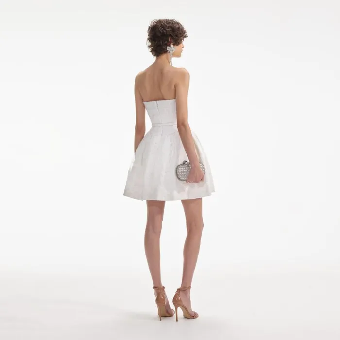 Cream Lace Bandeau Mini Dress Women Self Portrait Dresses Cream Lace Bandeau Mini Dress Women Self Portrait Dresses