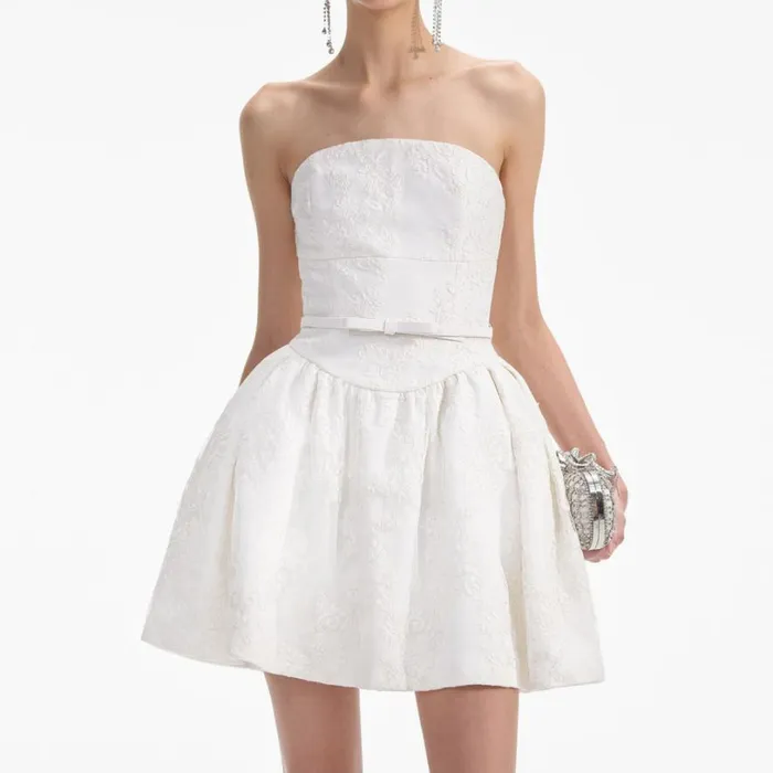 Cream Lace Bandeau Mini Dress Women Self Portrait Dresses Cream Lace Bandeau Mini Dress Women Self Portrait Dresses
