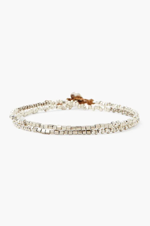 Cube Double Naked Wrap Bracelet Silver Women Chan Luu Bracelets