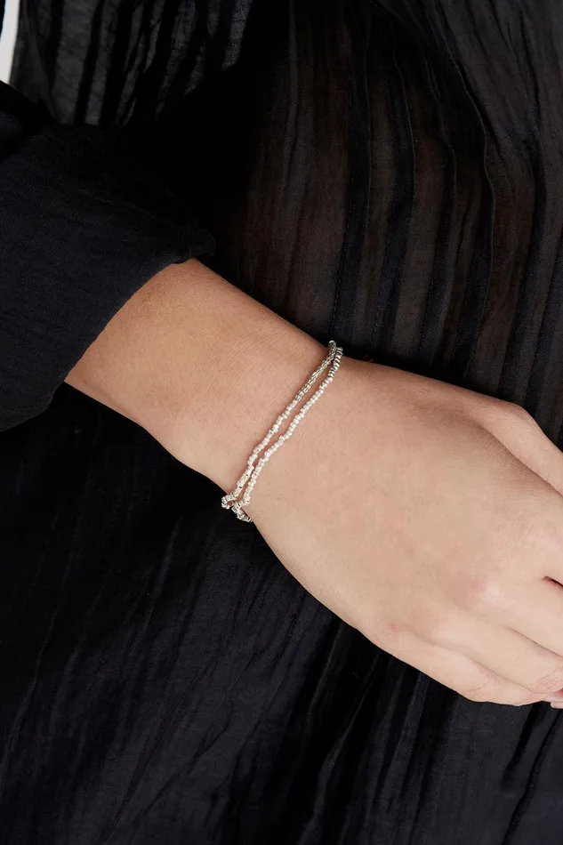 Cube Double Naked Wrap Bracelet Silver Women Chan Luu Bracelets