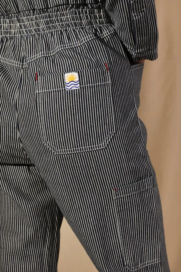 Danny Longsleeve Boilersuit Indigo Stripe Womens LF Markey One Pieces