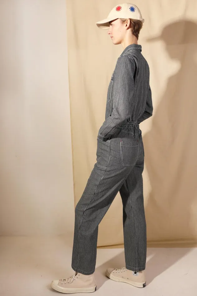 Danny Longsleeve Boilersuit Indigo Stripe Womens LF Markey One Pieces