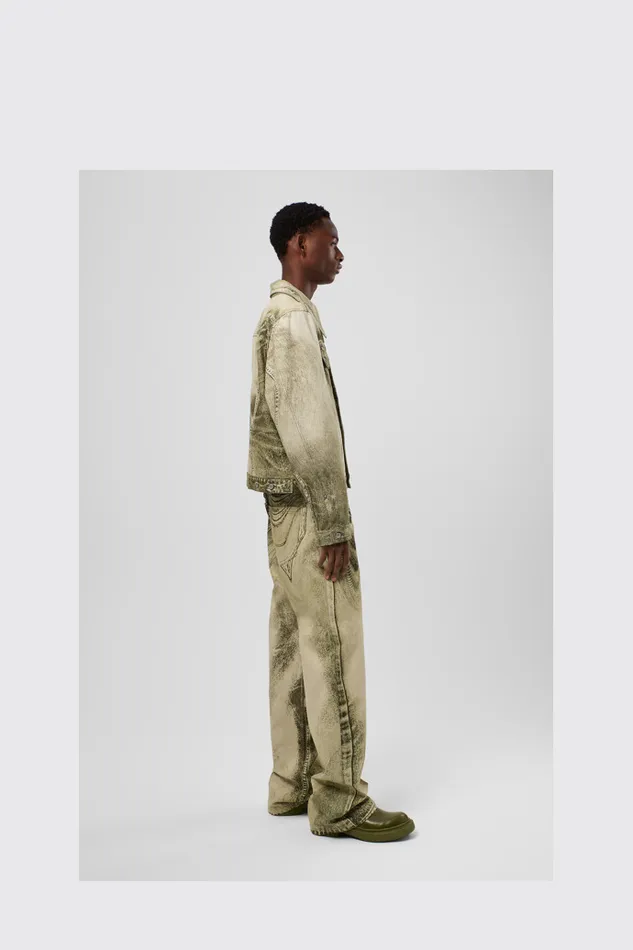 Denim Men Camper Denim Jeans BlackGreen Denim Jeans