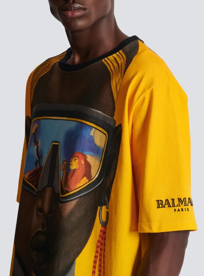 Disney X The Lion King 8211 Relaxed Tshirt With Nika Mtwana Print Multicolor Men Balmain TShirts