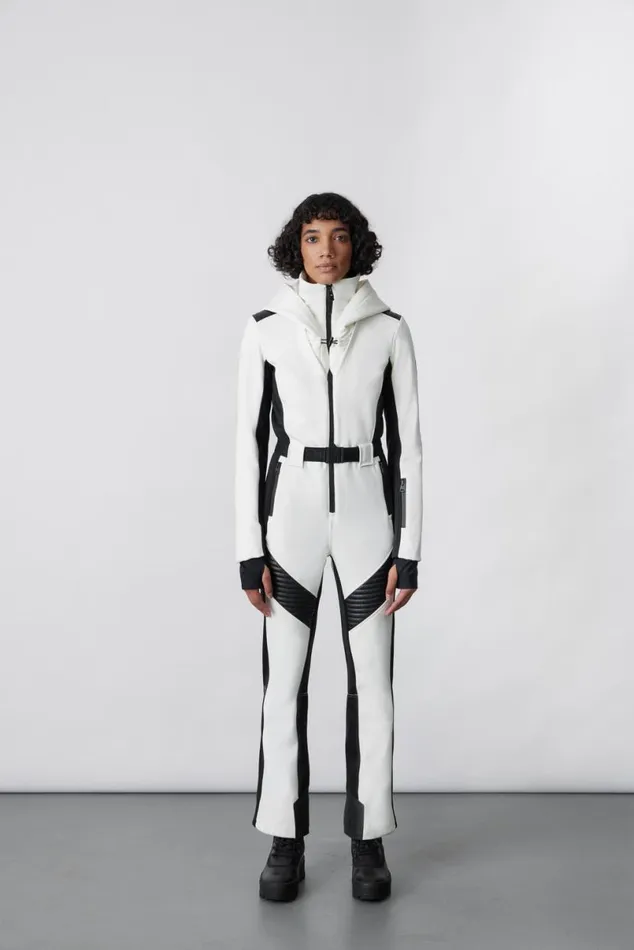 Downs and Jackets Women Mackage ELLEZ Techno Fleece Ski Suit With Removable Hood And Fur Trim Black Downs and Jackets Women Mackage ELLEZ Techno Fleece Ski Suit With Removable Hood And Fur Trim Black