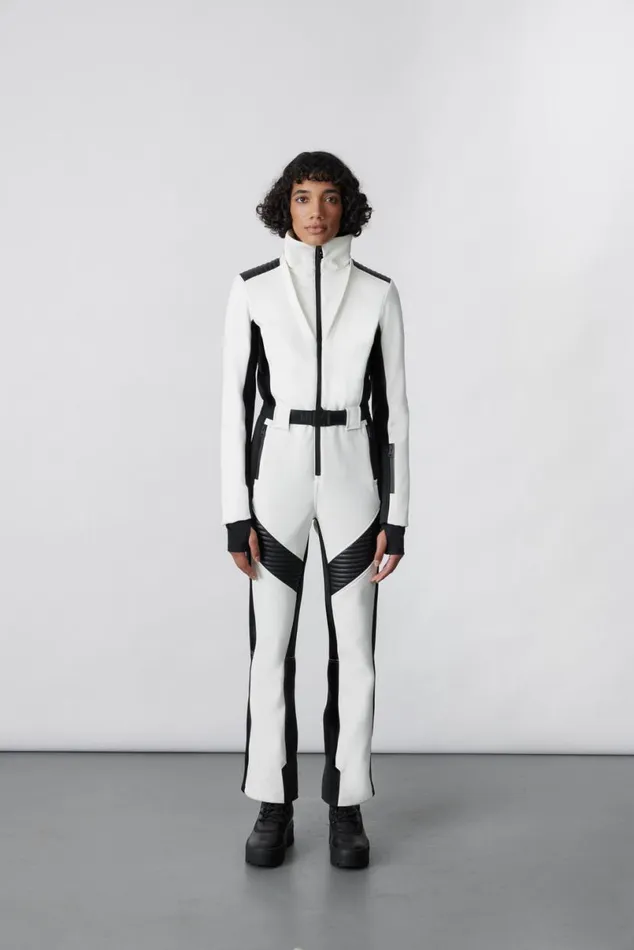Downs and Jackets Women Mackage ELLEZ Techno Fleece Ski Suit With Removable Hood And Fur Trim Black Downs and Jackets Women Mackage ELLEZ Techno Fleece Ski Suit With Removable Hood And Fur Trim Black