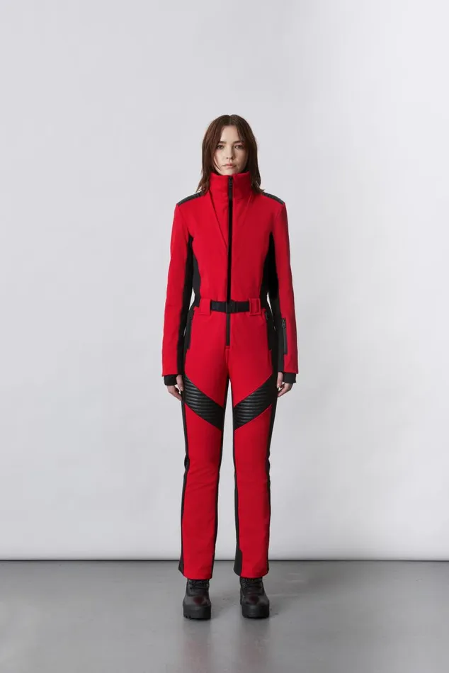Downs and Jackets Women Mackage ELLEZ Techno Fleece Ski Suit With Removable Hood And Fur Trim Black Downs and Jackets Women Mackage ELLEZ Techno Fleece Ski Suit With Removable Hood And Fur Trim Black