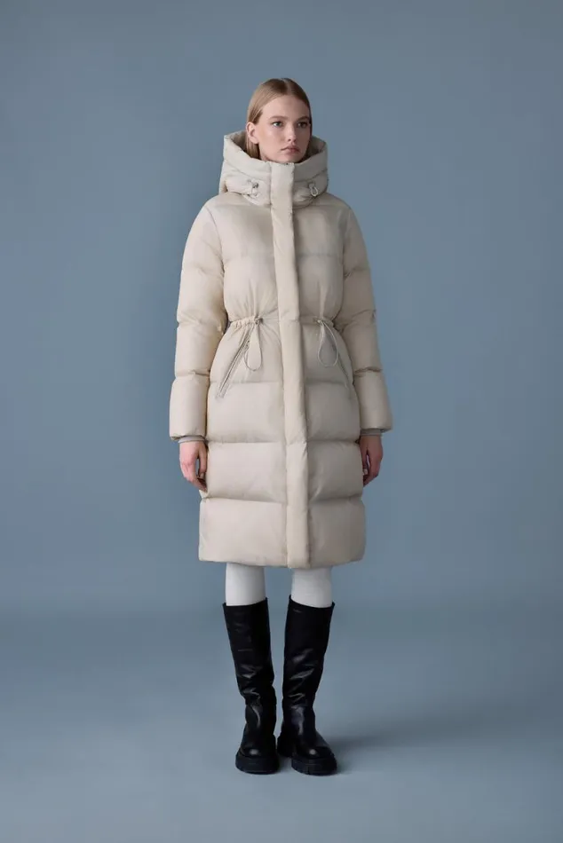 Downs and Jackets Women Mackage ISHANISW Softwash Long Down Coat With Hood Trench