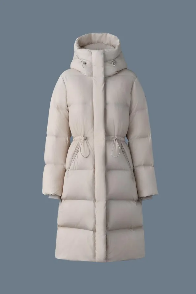 Downs and Jackets Women Mackage ISHANISW Softwash Long Down Coat With Hood Trench