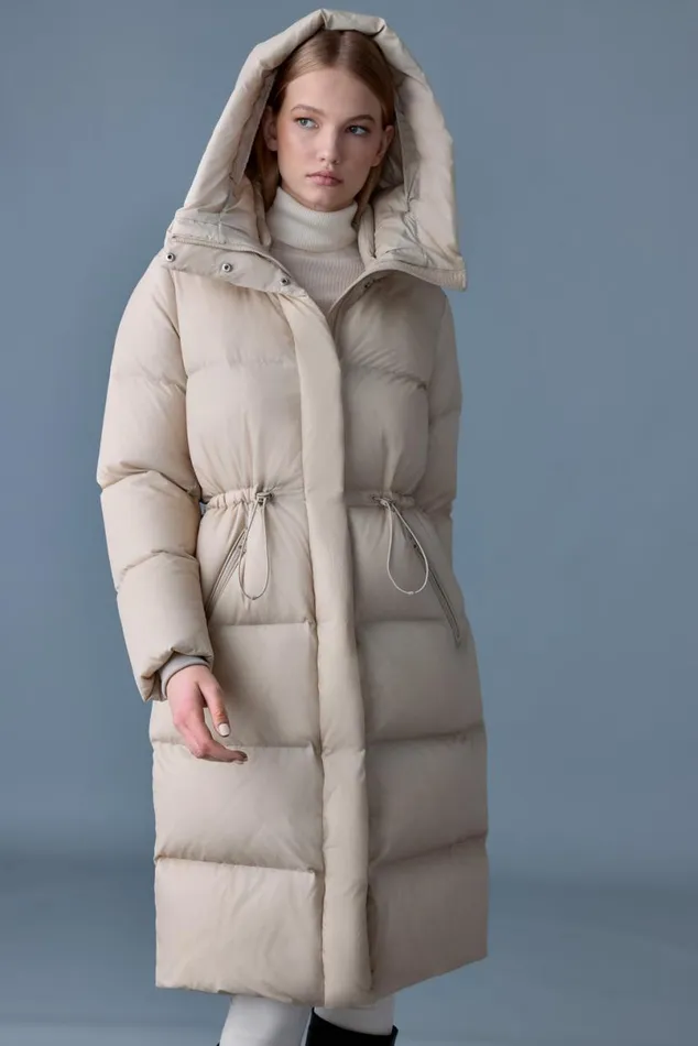 Downs and Jackets Women Mackage ISHANISW Softwash Long Down Coat With Hood Trench