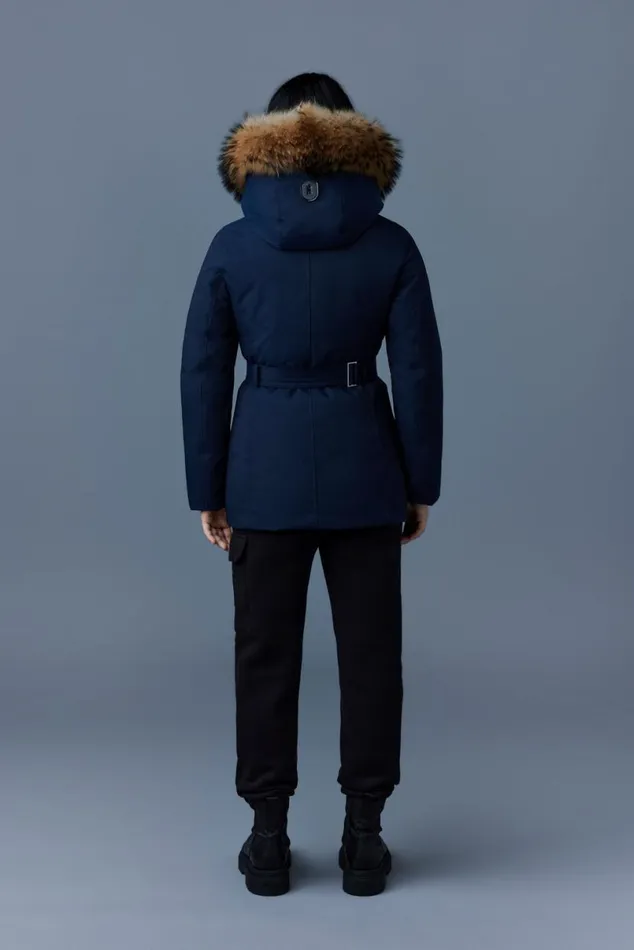 Downs and Jackets Women Mackage JENI 2in1 Down Parka With Removable Bib And Natural Fur Cream