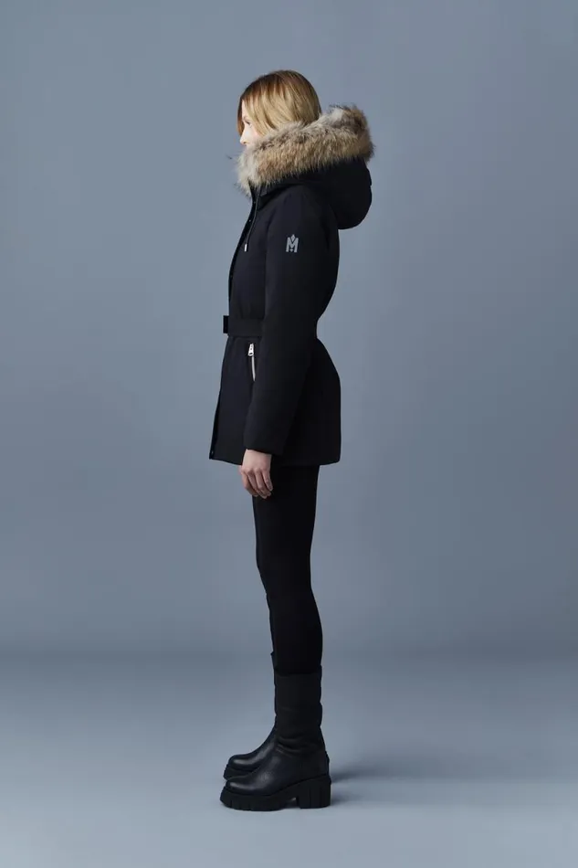 Downs and Jackets Women Mackage JENI 2in1 Down Parka With Removable Bib And Natural Fur Cream