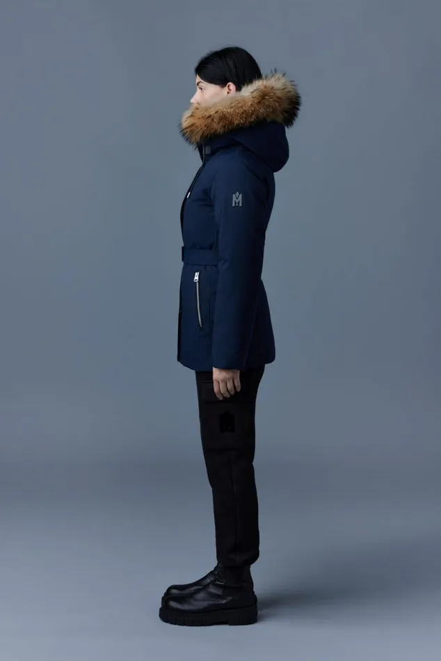 Downs and Jackets Women Mackage JENI 2in1 Down Parka With Removable Bib And Natural Fur Cream