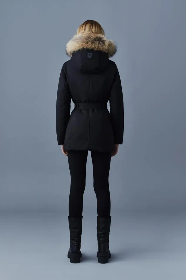 Downs and Jackets Women Mackage JENI 2in1 Down Parka With Removable Bib And Natural Fur Cream