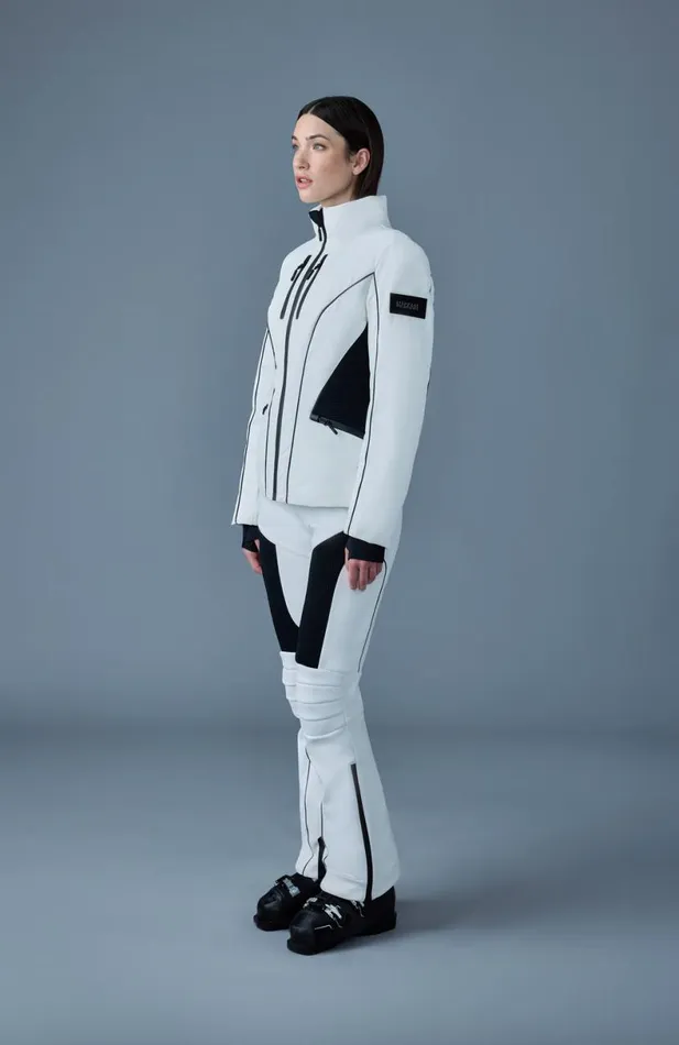 Downs and Jackets Women Mackage SANDRA Smocked Detailed Technical Ski Jacket White Downs and Jackets Women Mackage SANDRA Smocked Detailed Technical Ski Jacket White