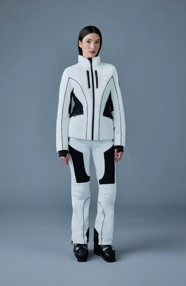 Downs and Jackets Women Mackage SANDRA Smocked Detailed Technical Ski Jacket White Downs and Jackets Women Mackage SANDRA Smocked Detailed Technical Ski Jacket White