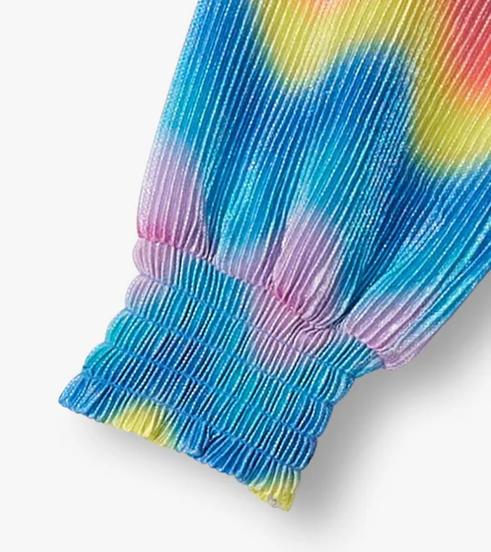 Dresses Girls Hatley Girls Rainbow Wave Pleated ALine Dress