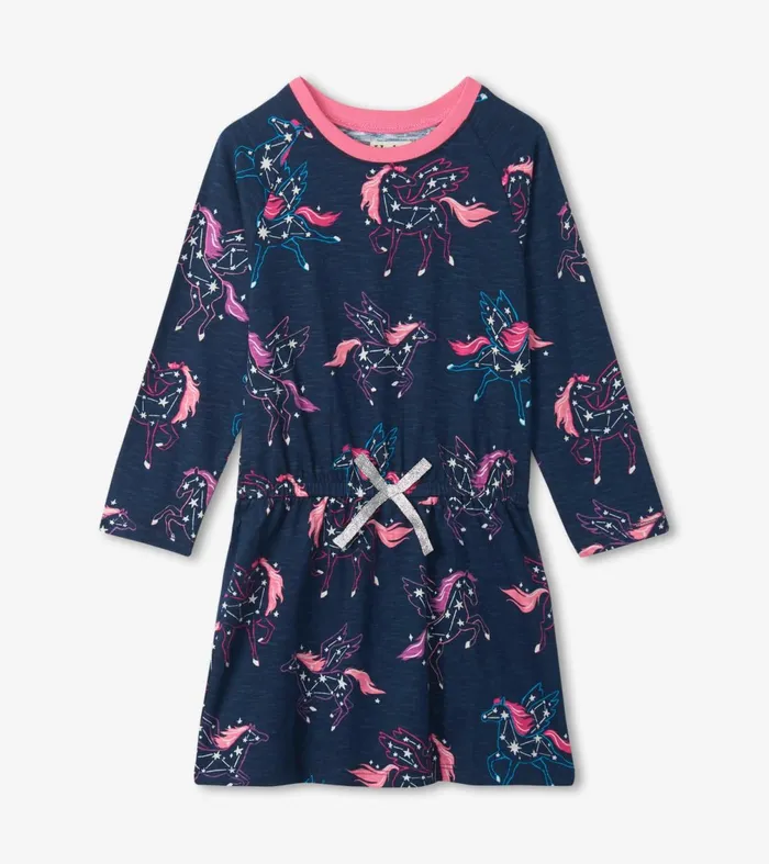 Dresses Girls Hatley Pegasus Constellations Drop Waist Dress
