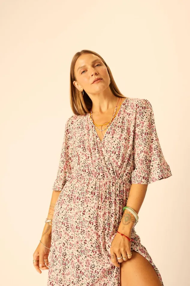 Dresses Shop Natalie Martin COCO MAXI Petite Fleur Rose