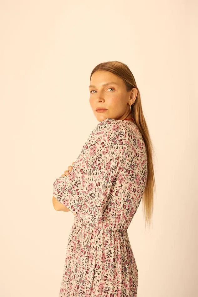 Dresses Shop Natalie Martin COCO MAXI Petite Fleur Rose