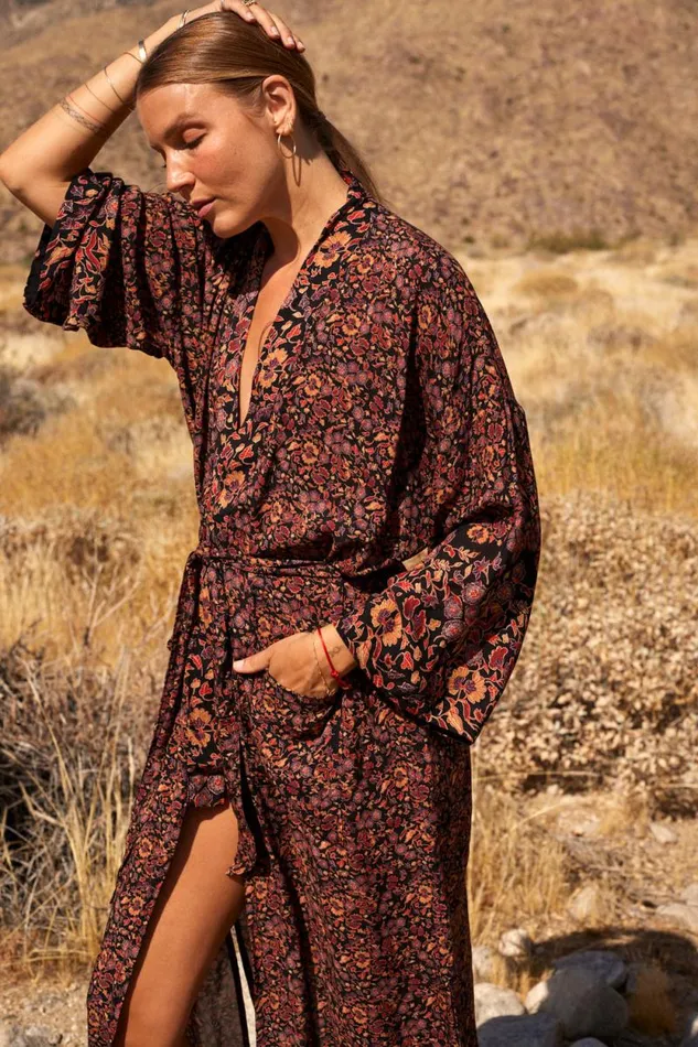 Dresses Shop Natalie Martin DIANE LONG ROBE Petite Fleur Noire