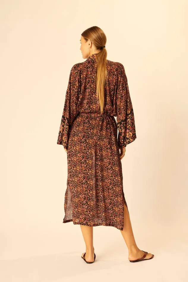 Dresses Shop Natalie Martin DIANE LONG ROBE Petite Fleur Noire