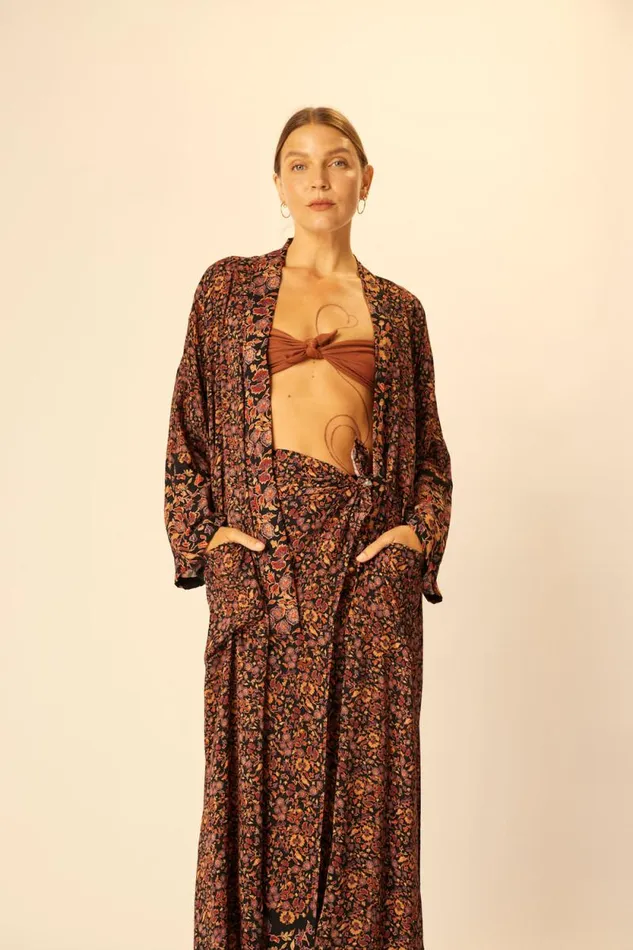 Dresses Shop Natalie Martin DIANE LONG ROBE Petite Fleur Noire