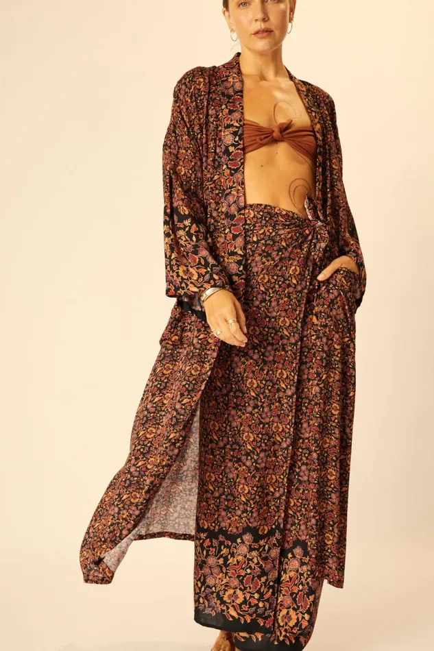 Dresses Shop Natalie Martin DIANE LONG ROBE Petite Fleur Noire