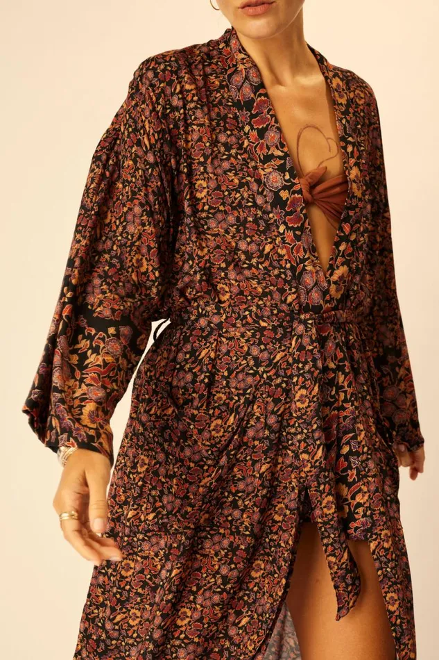 Dresses Shop Natalie Martin DIANE LONG ROBE Petite Fleur Noire