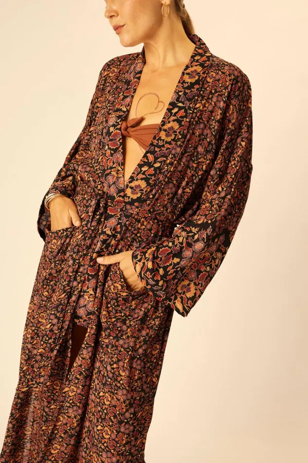 Dresses Shop Natalie Martin DIANE LONG ROBE Petite Fleur Noire