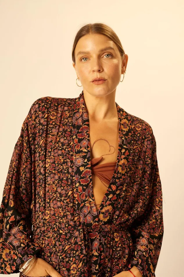 Dresses Shop Natalie Martin DIANE LONG ROBE Petite Fleur Noire