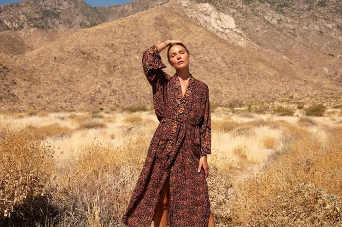 Dresses Shop Natalie Martin DIANE LONG ROBE Petite Fleur Noire