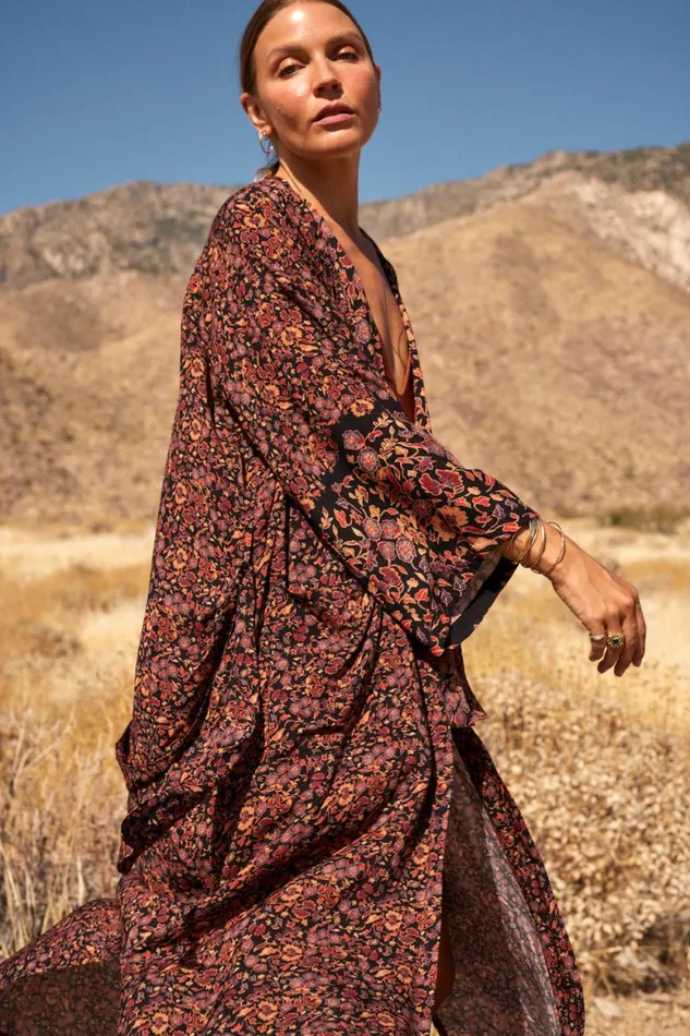 Dresses Shop Natalie Martin DIANE LONG ROBE Petite Fleur Noire