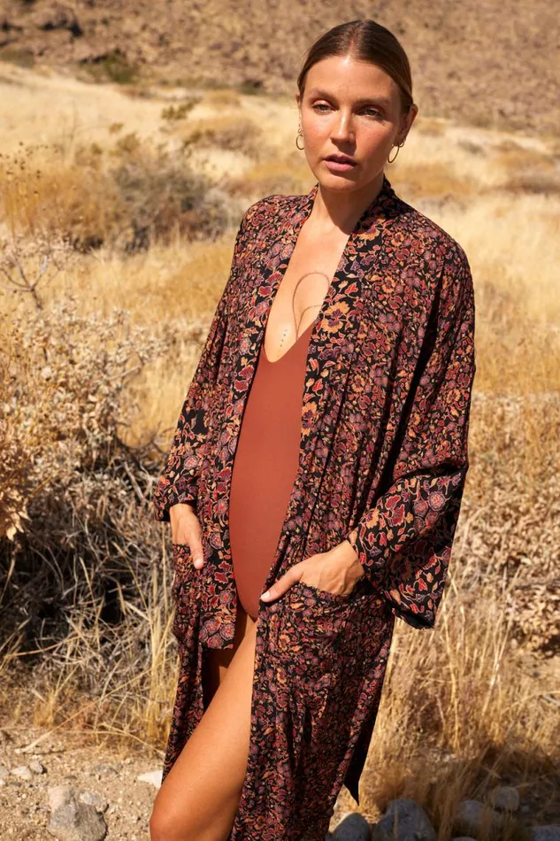 Dresses Shop Natalie Martin DIANE LONG ROBE Petite Fleur Noire