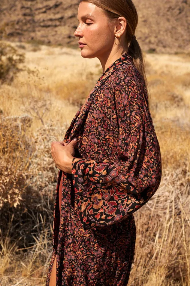 Dresses Shop Natalie Martin DIANE LONG ROBE Petite Fleur Noire