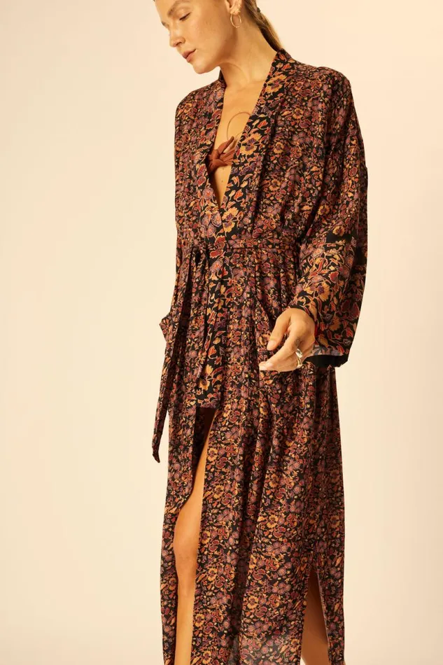 Dresses Shop Natalie Martin DIANE LONG ROBE Petite Fleur Noire