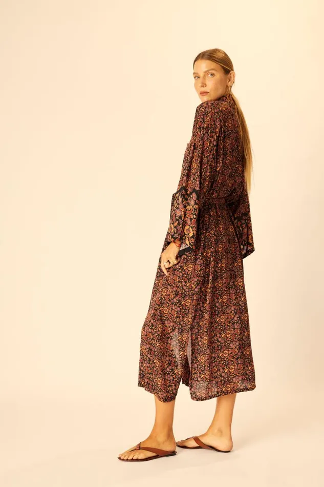 Dresses Shop Natalie Martin DIANE LONG ROBE Petite Fleur Noire