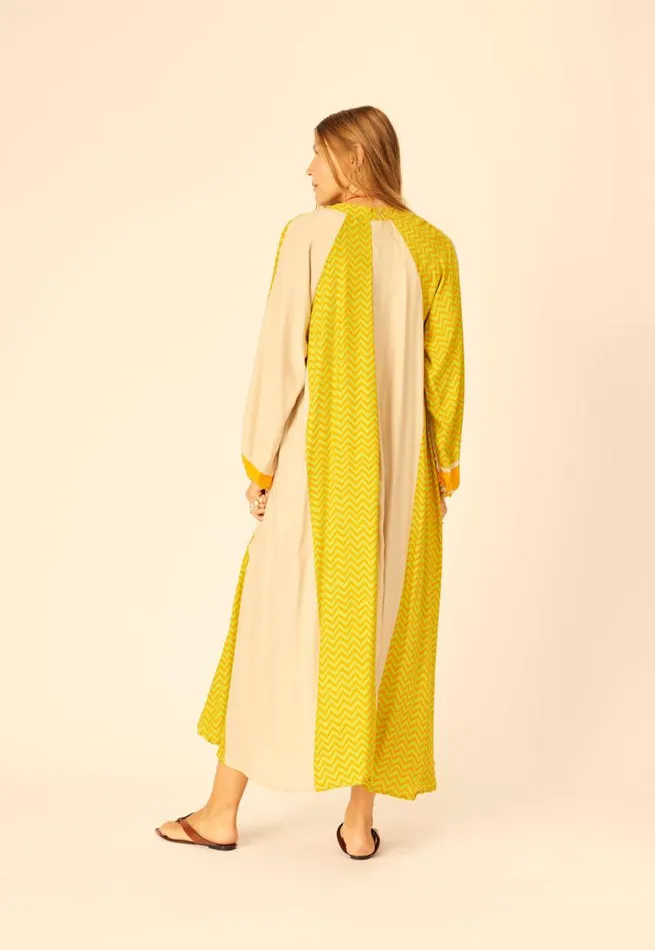 Dresses Shop Natalie Martin FIORE MAXI Block Zigzag Tangerine