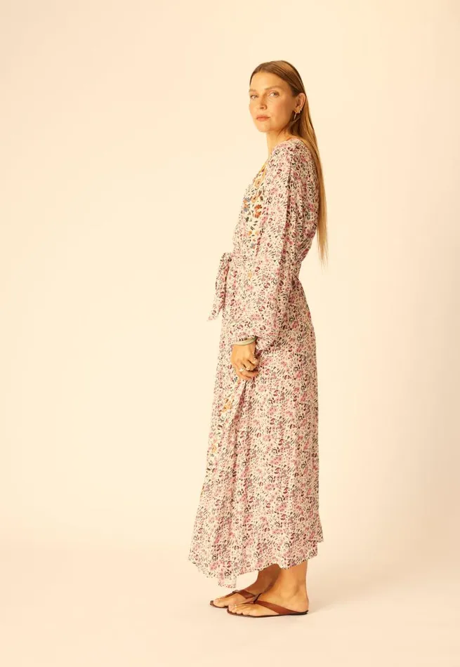 Dresses Shop Natalie Martin FIORE MAXI Petite Fleur Rose
